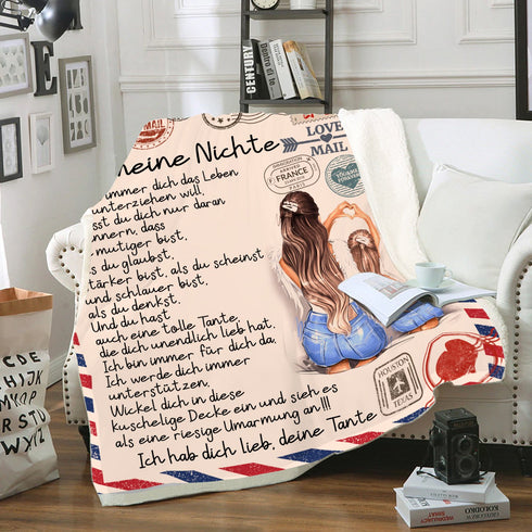 "An meine Nichte" Decke - Postkarte