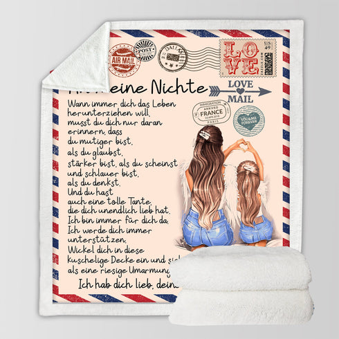 "An meine Nichte" Decke - Postkarte