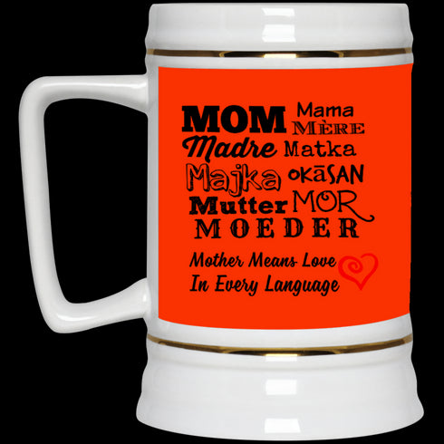 Mother Means Love In Every Language Mug Gift For Mom