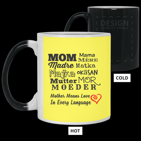 Mother Means Love In Every Language Mug Gift For Mom