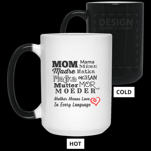 Mother Means Love In Every Language Mug Gift For Mom
