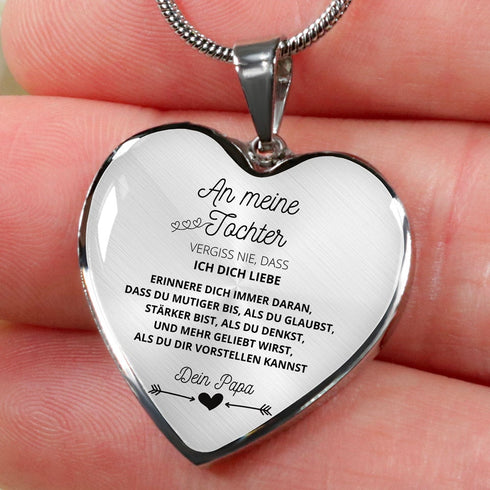 Herz-Halskette - An meine Tochter von Papa