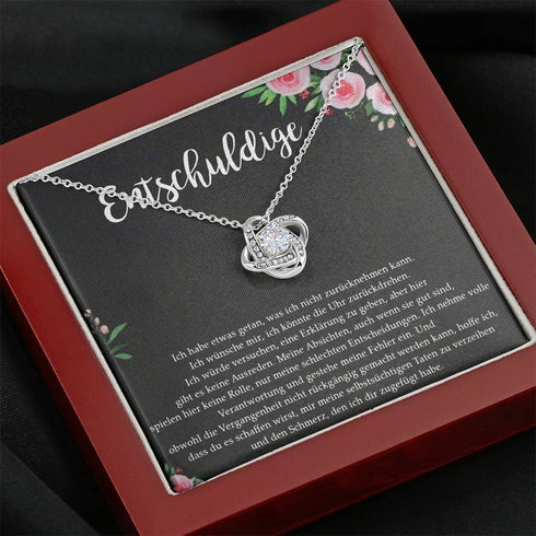 "Entschuldigung aus meinem Herzen" Halskette - Entschuldige