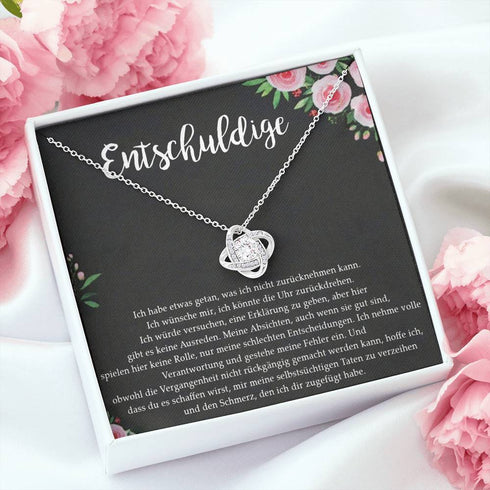 "Entschuldigung aus meinem Herzen" Halskette - Entschuldige