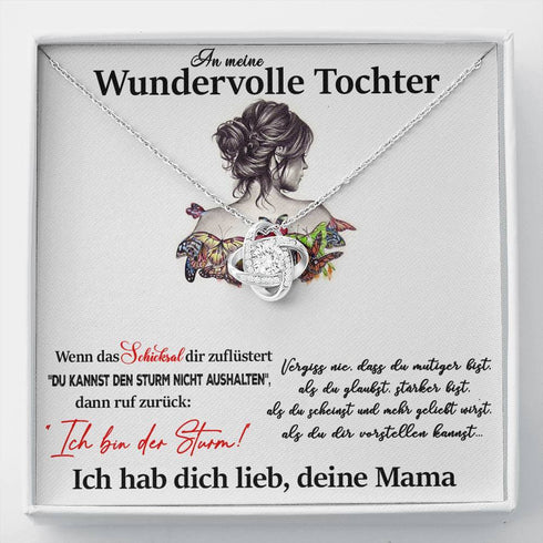 "An meine Tochter" Halskette - Schmetterling