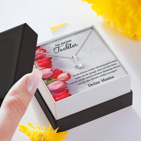 "An meine Tochter" Halskette - Tulpen