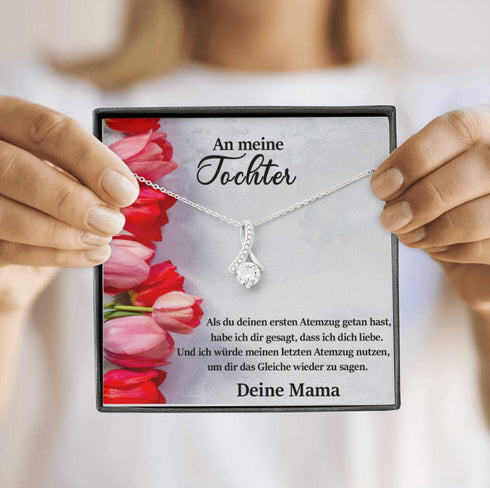 "An meine Tochter" Halskette - Tulpen