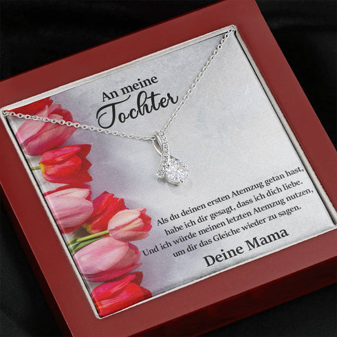 "An meine Tochter" Halskette - Tulpen