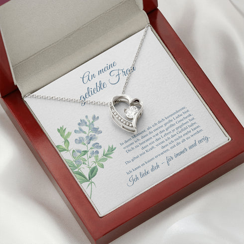 "An meine Frau" Halskette - Blume