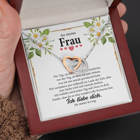 "An meine Frau" Halskette - Gänseblümchen