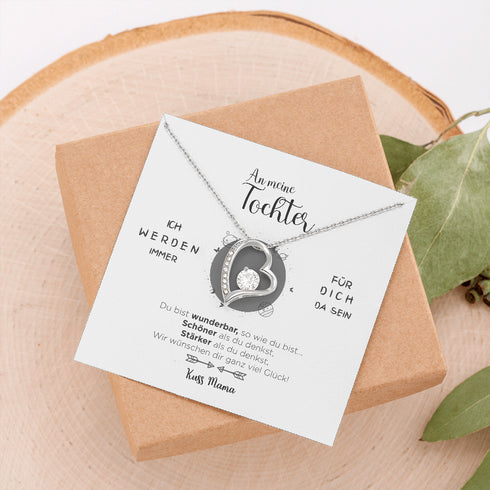 "An meine Tochter" Halskette - Ich wünsche Ihnen alles Glück der Welt