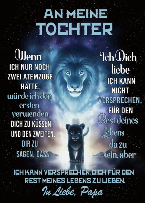 Divesart - Decke vom Vater an die Tochter - "Mein Mut ist bei dir"