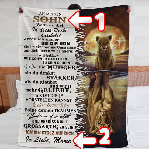 Divesart - Decke von Mutter zu Sohn - "Meine Stärke liegt in dir"