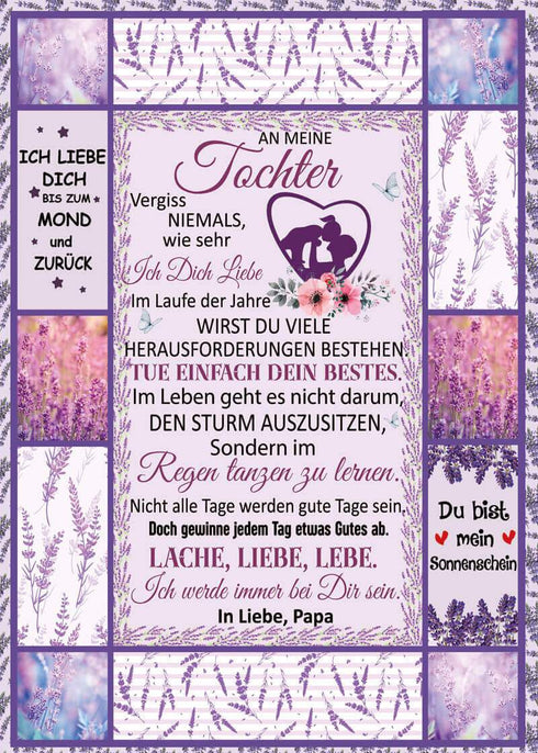 Divesart - Decke vom Vater an die Tochter - "Mir geht es gut mit dir"