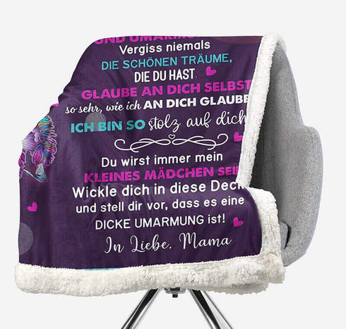 Divesart - Decke von Mutter zu Tochter - "Träume, die uns Flügel verleihen"