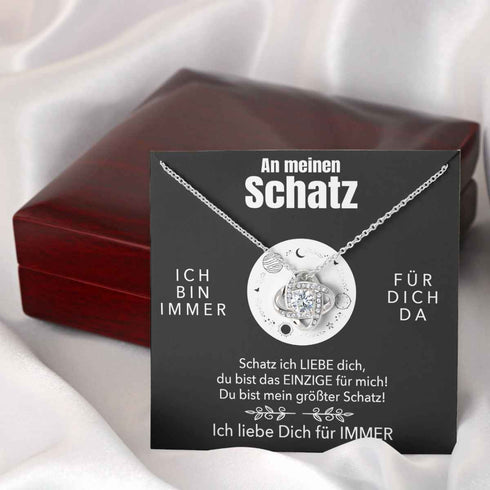 Weißgold Halskette - An meinen Schatz - Ich liebe Dich