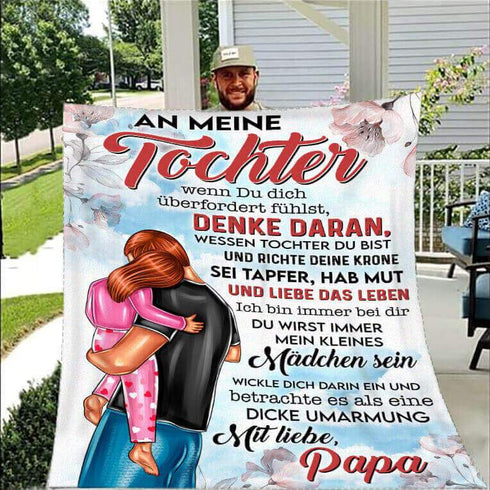 Divesart - Decke vom Vater an die Tochter - "Herzliche Papa Umarmung"