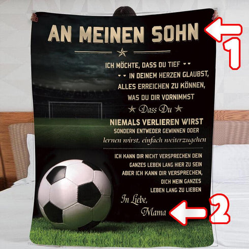 Divesart - Decke von Mutter zu Sohn - "Spiele mit all deiner Kraft"