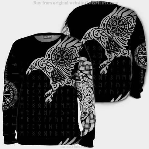 Viking Warrior Blood And Raven - Hoodie - HOOD05NVC140921