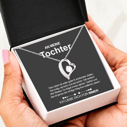 Divesart - Weißgold-Herzkette - An meine Tochter