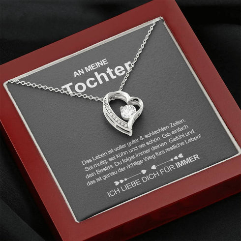 Divesart - Weißgold-Herzkette - An meine Tochter