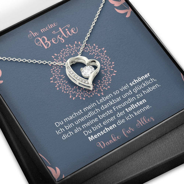 Divesart - Weißgold-Halskette - An meine Bestie