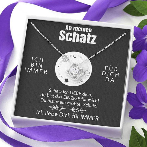 Weißgold Halskette - An meinen Schatz - Ich liebe Dich