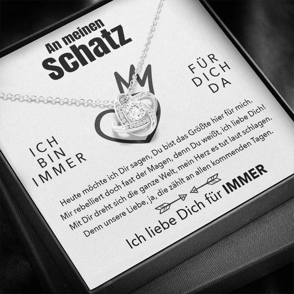 Weißgold Halskette - An meinen Schatz - Für Immer