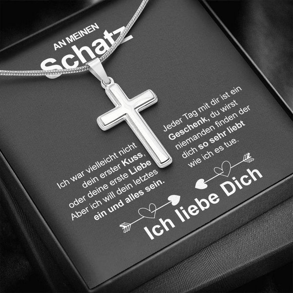 Divesart - Edelstahl-Halskette - An meinen Schatz