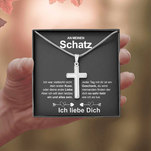 Divesart - Edelstahl-Halskette - An meinen Schatz