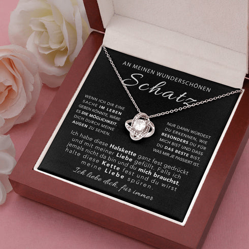 14k Weißgold Halskette - An meinen wunderschönen Schatz - Für Immer