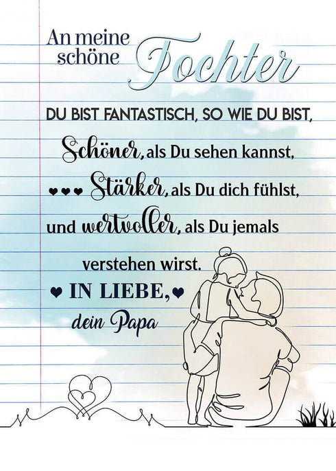 Divesart - Decke vom Vater an die Tochter - "Zärtliche Gefühle"