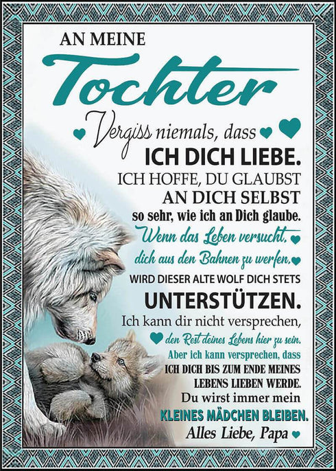 Divesart - Decke vom Vater an die Tochter - "Wolfstreue"