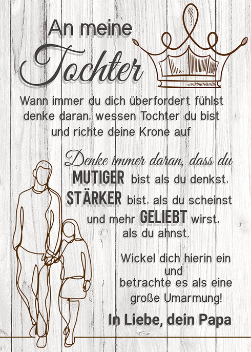 Divesart - Decke vom Vater an die Tochter - "Du bist meine Größe"