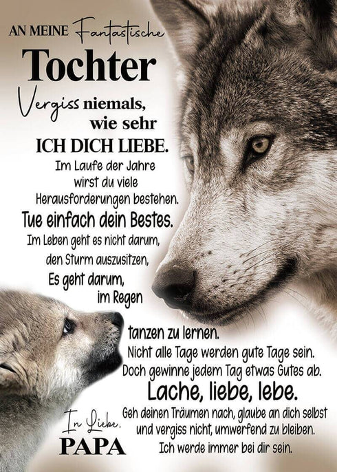 Divesart - Decke vom Vater an die Tochter - "Du bist die ganze Welt für mich"