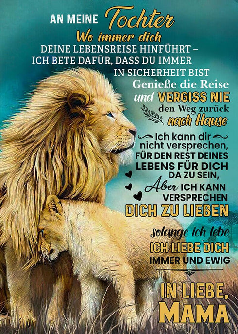 Divesart - Decke von Mutter zu Tochter - "Einheimisches Herz"