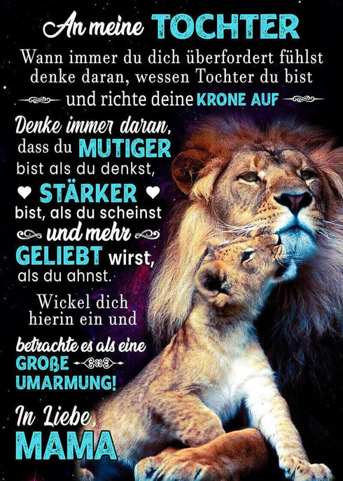 Divesart - Decke von Mutter zu Tochter - "Ein kleines aber mutiges Herz"