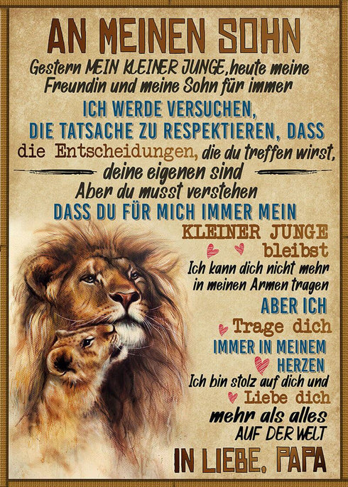 Divesart - Decke vom Vater an den Sohn - "Freue dich jeden Tag"