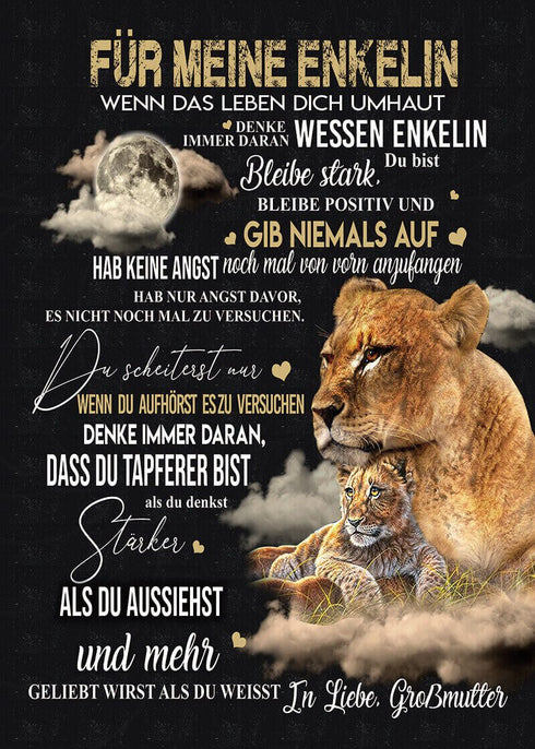 Divesart - Decke von Großmutter zu Enkelin - "Die Kraft der väterlichen Liebe"