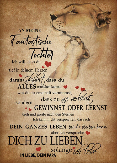 Divesart - Decke vom Vater an die Tochter - "Ich werde immer bei dir sein"