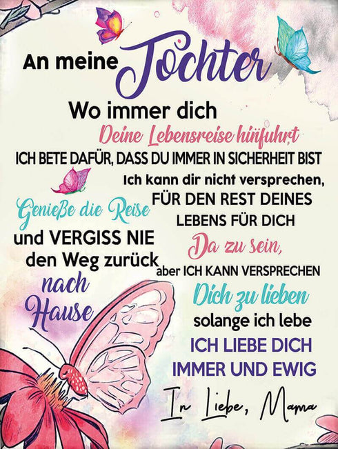 Divesart - Decke von Mutter zu Tochter - "Fabelhafter Charme der Gefühle"