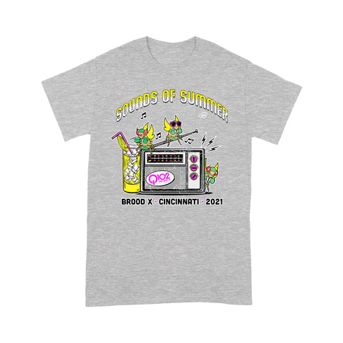 Divesart - Q102 Brood X - Sounds of Summer Cicada 2021 - Unisex T-Shirt