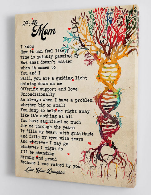 Gift For Mom - From Daughter - Framed Canvas DM006