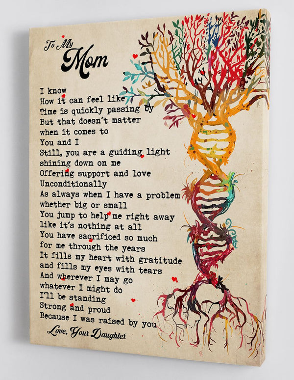 Gift For Mom - From Daughter - Framed Canvas DM006