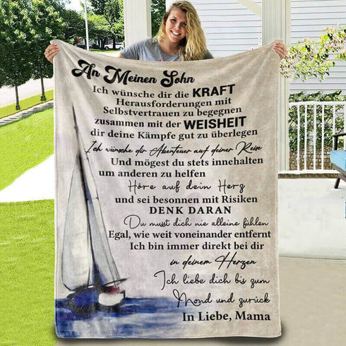 Divesart - Decke von Mutter zu Sohn - "Meeresbrise"