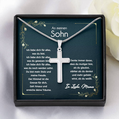 Edelstahl-Halskette - An meinen Sohn