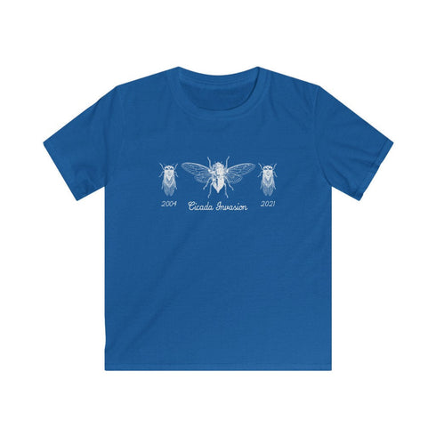 Cicadas Invasion Brood X 2021 Line Drawing Eastern USA Bug Insect Lover Kids Unisex Softstyle Tee