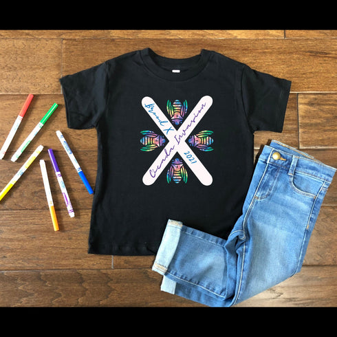 Cicada Invasion Brood X 2021 Tie Dye Graphic Eastern USA Bug Insect Lover Cicada Kids Softstyle Tee