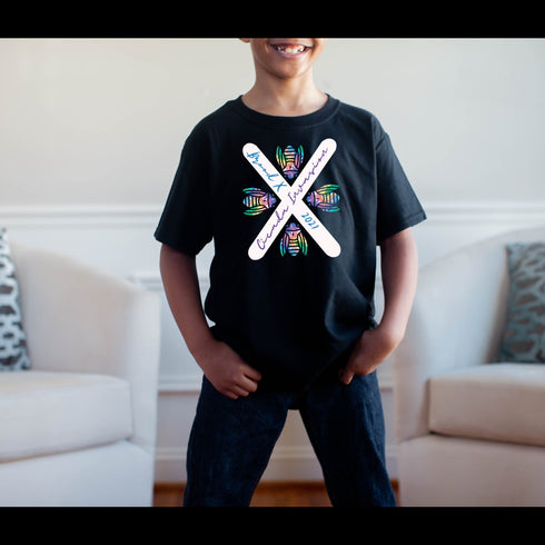 Cicada Invasion Brood X 2021 Tie Dye Graphic Eastern USA Bug Insect Lover Cicada Kids Softstyle Tee