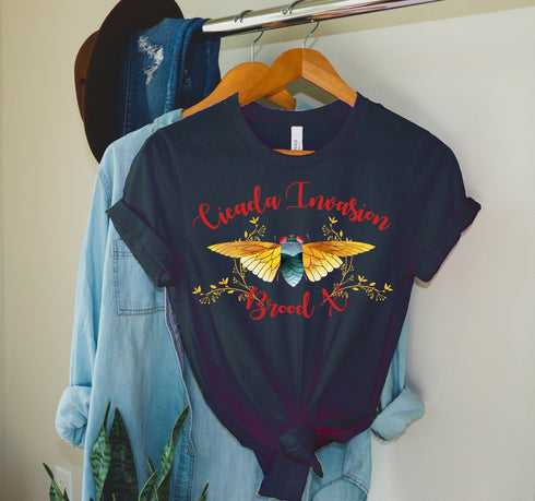Cicada Invasion Shirt Brood X 2021 Eastern USA Emergence, Entomologist Gift, Bug Insect Lover, Cicada Entomology Gift, Bug Collector T-Shirt